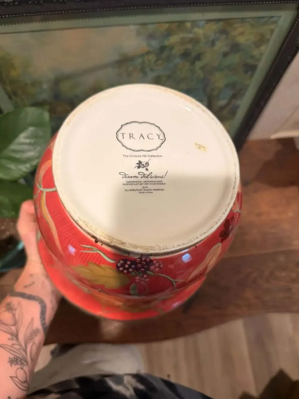 Tracy Porter Octavia Hill Garden Collection Ceramic Cookie Jar with Lid